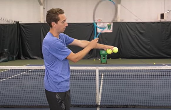 tennis how to make topspin curve: brush up on the back of the ball