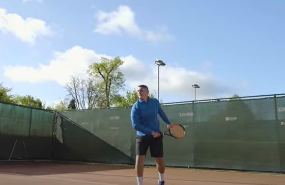 tennis how to practice second serves: the racket needs to be dropped fully